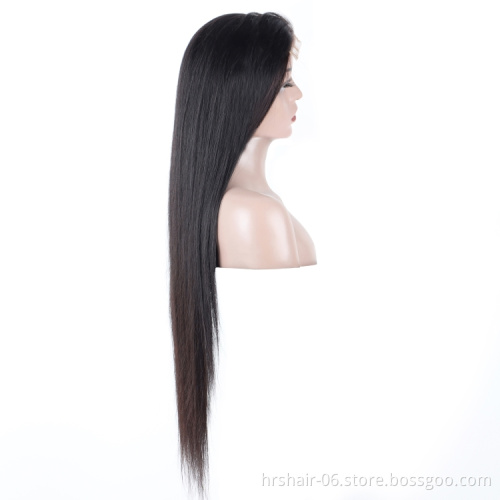 Brazilian Virgin Human Hair Wigs,Brazilian Straight Wave Wigs 4X4 Cuticle Aligned Lace Closure Wig